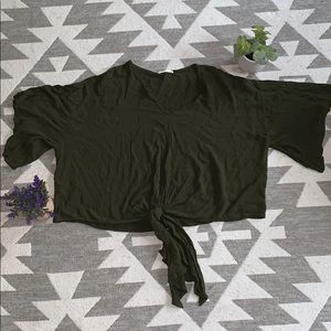 Olive green oversized shirt